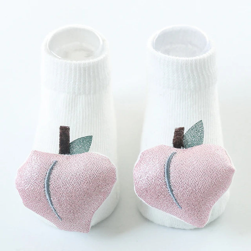 Baby Socks Girls Boys Toy Newborn Accessories anti Slip Cartoon Animals Kids Toddlers Gift Clothes Children Infant Stuff Fruit