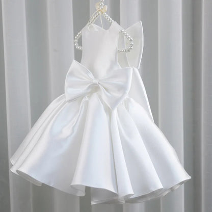 2023 Formal 2 1 Year Birthday Dress for Baby Girl Clothes Big Bow Princess Dress Party Wedding Dresses Baptism White Ceremony