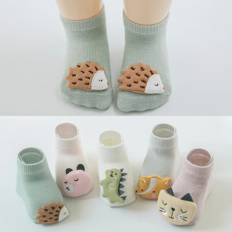 Baby Socks Girls Boys Toy Newborn Accessories anti Slip Cartoon Animals Kids Toddlers Gift Clothes Children Infant Stuff Fruit