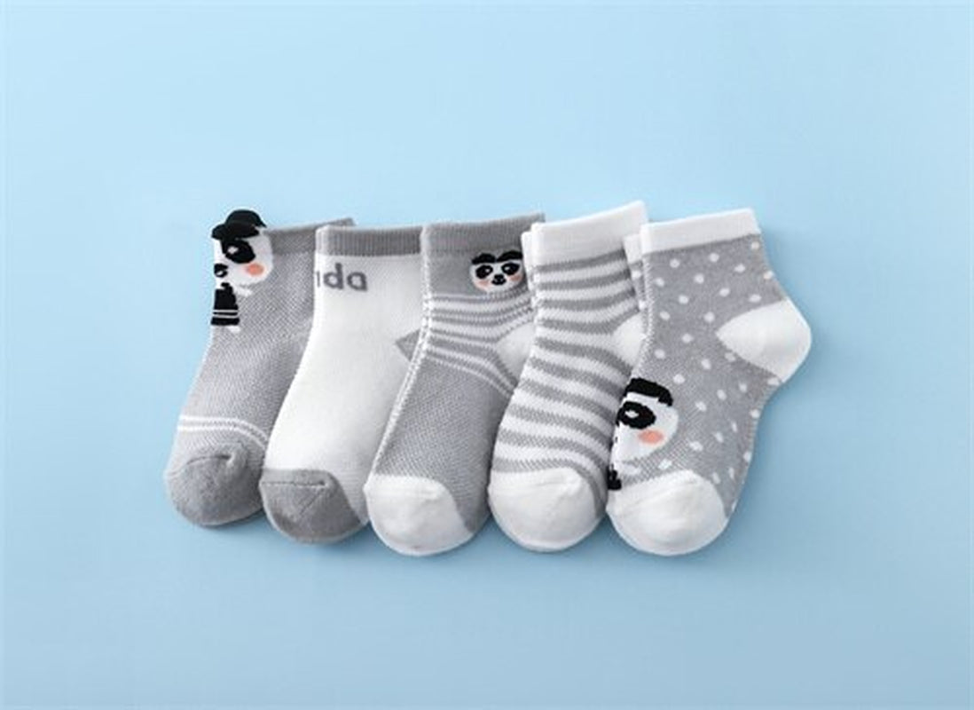 5Pairs/Set New Summer Thin Newborn Baby Boys Girls Socks Cotton Infant Floor Sock Casual Cartoon Toddler 0-24Month