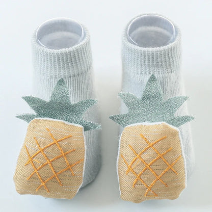 Baby Socks Girls Boys Toy Newborn Accessories anti Slip Cartoon Animals Kids Toddlers Gift Clothes Children Infant Stuff Fruit