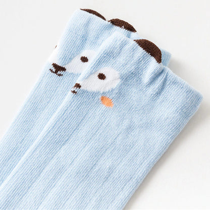 3 Pairs/Lot Baby Socks Knee High Boy Girl Infant Toddler Cotton Long Socks anti Slip Cute Cartoon Animal Non-Slip for 3-36M