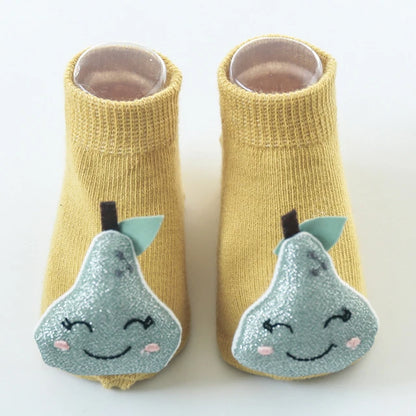 Baby Socks Girls Boys Toy Newborn Accessories anti Slip Cartoon Animals Kids Toddlers Gift Clothes Children Infant Stuff Fruit